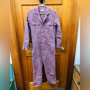 Women’s Madewell garment dyed mauve coveralls small